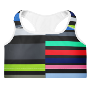 Multicolored Padded Sports Bra